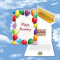 Cloud Nine Birthday Music Download Greeting Card w/ Happy Birthday & Balloon Border